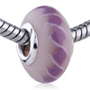 Purple Helix Line Pink Murano Glass European Beads