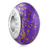 Golden Speckle Purple Polymer Clay Beads Charms Bracelets