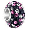 Shining Black With October And April Birthstone Swarovski Crystal 925 Sterling Silver Style Pandora 