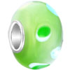 Peridot With Little Green Hearts Murano Glass European Beads