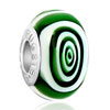 Green Circle Gorgeous Murano Glass Beads Charms Bracelets