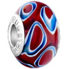 Gorgeous Red Circle Fit All Brands Murano Glass Beads Charms Bracelets