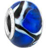 Black With Blue Murano Glass Beads Charms Bracelets