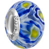 Blue And Yellow Flower All Brands Murano Glass Beads Charms Bracelets