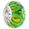 Amazing Flowers Slim Millefiori Sterling Silver Solid Core Murano Glass Style Pandora Beads