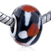Red And White Spots European Beads