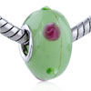 Purple Red And Green Dots European Beads