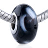  Black   Murano  Pale Blue Decoration European Beads