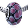  Pink  And  Blue  Layered Dots European Beads