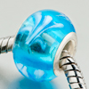 Pale  Blue  Chrysanthemum European Beads