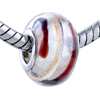 Golden And Brown Stripe European Beads
