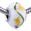 Yellow Butterfly Ceramic European  Beads 