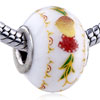Golden And Red Linked  Heart  Ceramic European Beads