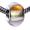 Golden Orange And Pink Gradient Color Murano Glass European Beads