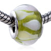 Pink And Beige Droplet Murano Glass European  Beads 