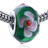  Red  And Pink Texture Swirl  Flower  Murano Glass European  ... 