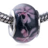  Pink  Fireworks Black  Murano   Glass  European Beads