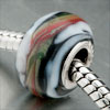 White Clover Murano Glass European Beads