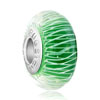 Green With White Intersected Lines All Brands Murano Glass Beads Charms Br...
