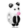 White Bear Animal Murano Glass Euro Beads Charms Bracelets
