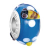 Sapphire White  Ball  Dot Euro Fit All Brands  Murano Glass Beads   ... 