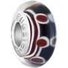 Brown White Stripes  Ball  Dot Euro Fit All Brands  Murano Glass   ... 