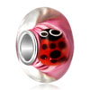 Peach Siam Ladybird Euro Fit All Brands Murano Glass Beads Charms Bracelets