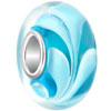 Blue With White Floral Murano Glass Beads Charms Bracelets