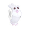 Pink Rabbit Animal Murano Glass Euro Beads Charms Bracelets