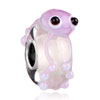 Rose Pink Frog Clear Murano Glass Wheel Spacer Beads Charms Bracelets