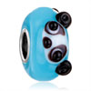 Cute Panda Blue Murano Glass Wheel Spacer All Brand Beads Charms Bracelets