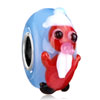 Xmas Gift Snowman Aquamarine Murano Glass Wheel Spacer All Brand Beads Cha...