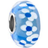 Blue And White Flower Biagi Murano Glass Beads Charms Bracelets