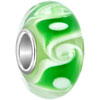 Romantic Peridot Leaves Murano Glass Beads Charms Bracelets