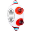 White With Orange Red  Spots  And Brown Green Protuberant Dots All  ... 
