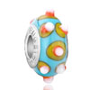 Light Sea Green With Yellow Spots White Protuberant Dots All Brands Murano...