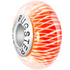 Milky Grid Red 925 Sterling Silver Murano Glass Style Pandora Beads