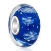 Sapphire Blue Christmas Gifts Snowflake 925 Sterling Silver Fits Murano Glass Beads Charms Bracelets Fit All Brands
