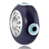Pale Blue Evil Eyes And Deep 925 Sterling Silver Murano Glass Style Pandora Beads