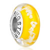 Bits And Pieces Yellow 925 Sterling Silver Murano Glass Style Pandora Beads