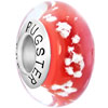 Pugster Bits And Pieces Pattern Red Murano Glass 925 Sterling Silver