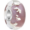 Silk With White Snowflake 925 Sterling Silver Murano Glass Loose Beads