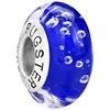 Pugster Cute Bubble Sapphire Murano Glass 925 Sterling Silver