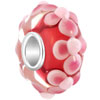 Pink Clover 925 Sterling Silver Murano Glass Style Pandora Beads