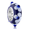White Clover Against Sapphire 925 Sterling Silver Murano Glass Style Pandora Beads