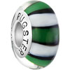 White Green And Black Zebra 925 Sterling Silver Murano Glass Beads Charms ...