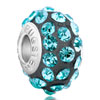 Handcrafted March Birthstone Resin Fit All Brands Murano Glass Beads Charms Bracelets