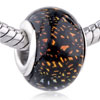 Bling Golden Dots Dichroic Murano Glass European  Beads 