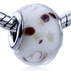 Brown And Golden Speckles Translucent Murano Glass European Beads