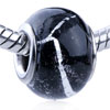 Silver Crack Murano Glass European Beads